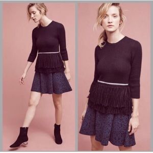 New Harare Anthropologie Alpaca Fringe Sweater M
